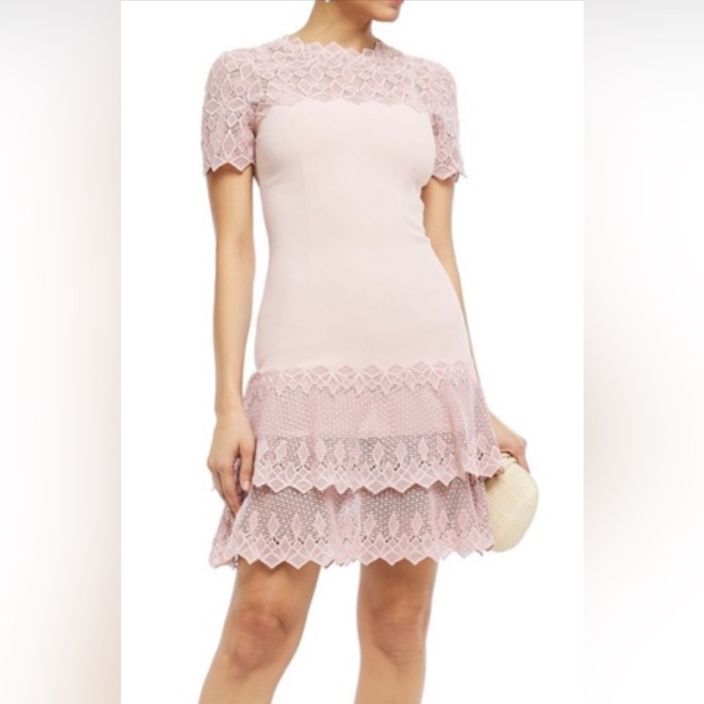 Jonathan Simkhai Blush Pink Lace Mini Dress